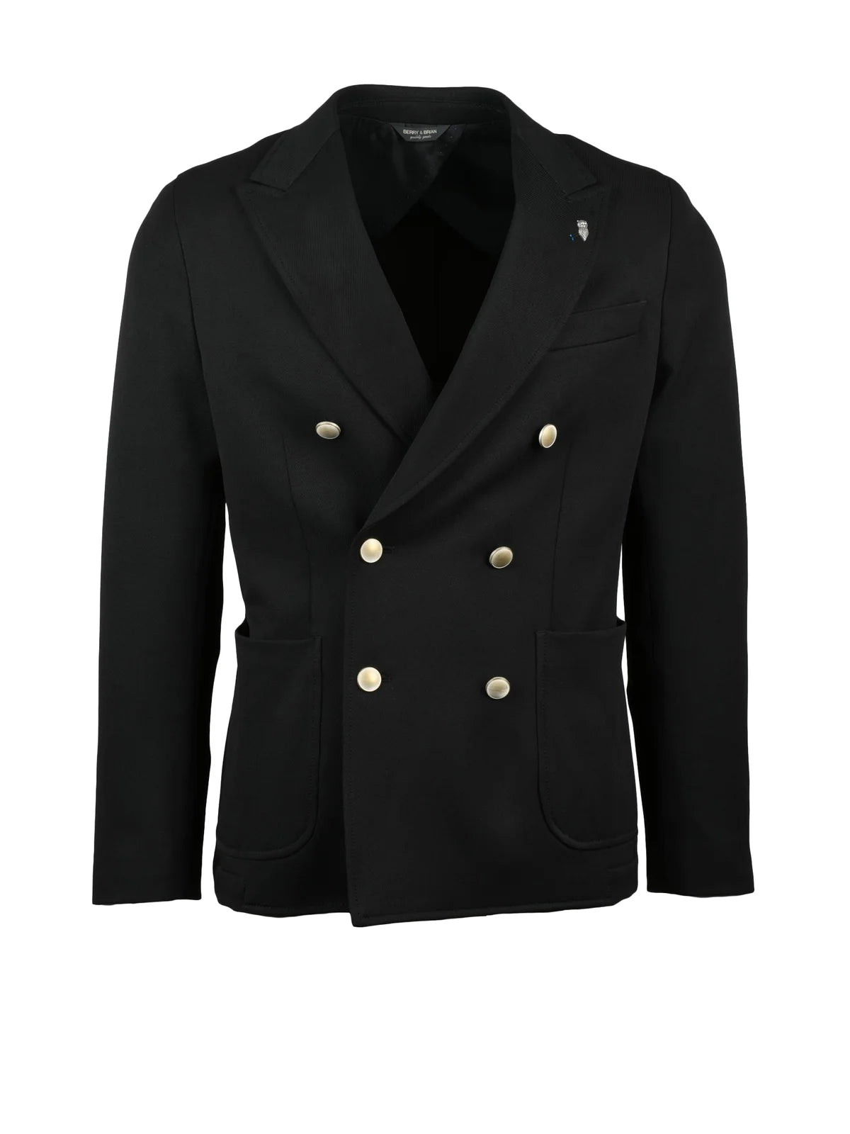 Double-Breasted Jacket With Wide Lapels And Button Closure