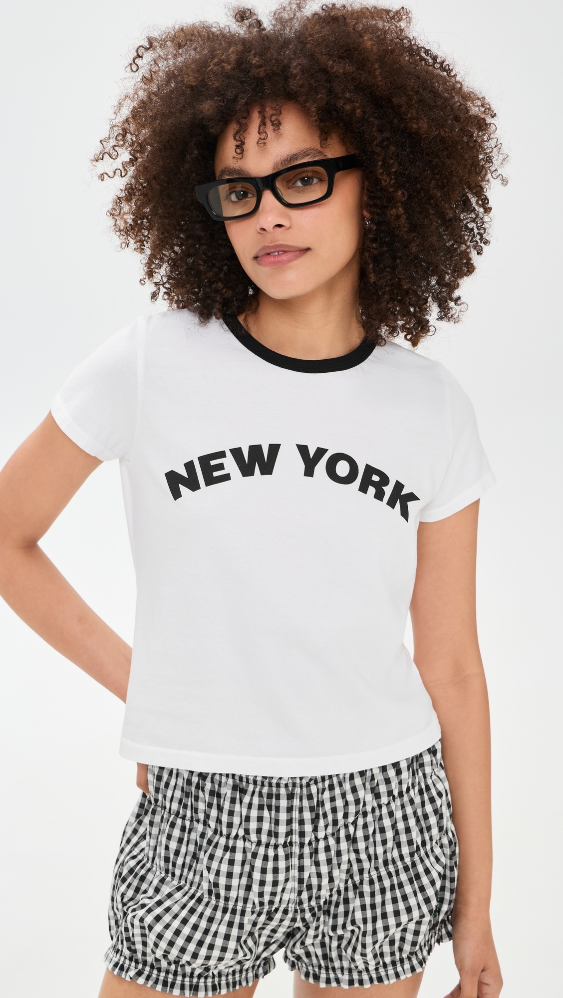 New York Ringer Tee White / Black