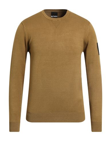 Man Sweater Military green Size S Recycled viscose, PBT