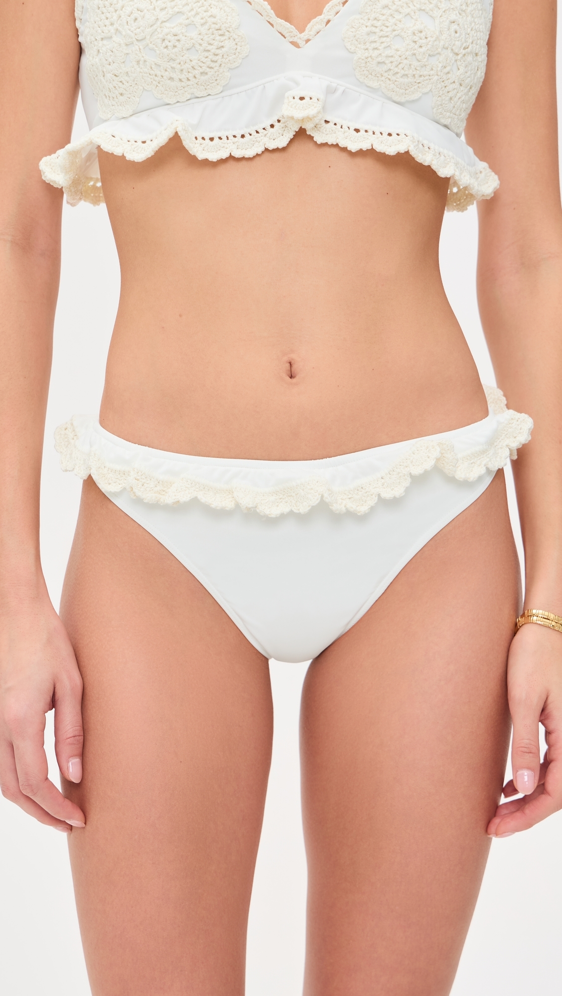 Madelyn Crochet Bikini Bottom White