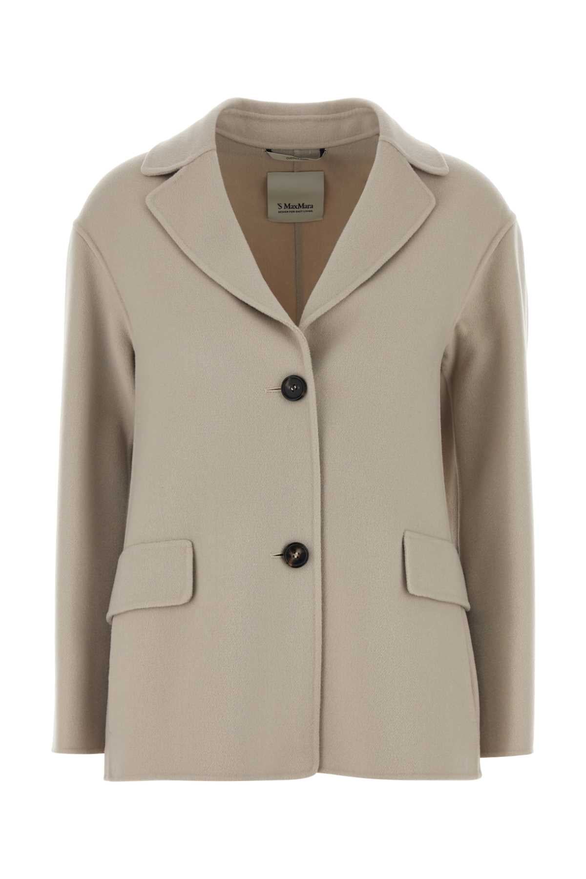 Virgin Wool Blazer — Beige