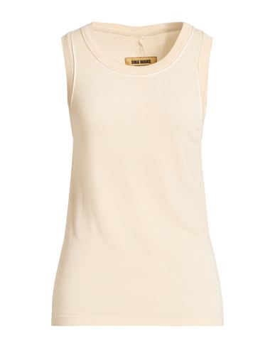 Woman Top Beige Size L Viscose, Elastane