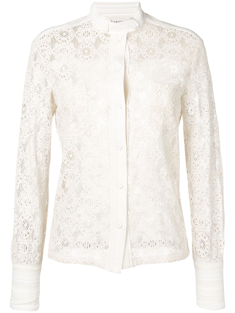 Lace button shirt - Neutrals