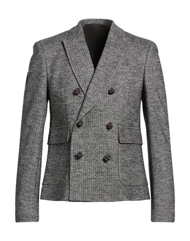 Man Blazer Black Size 36 Virgin Wool, Cotton