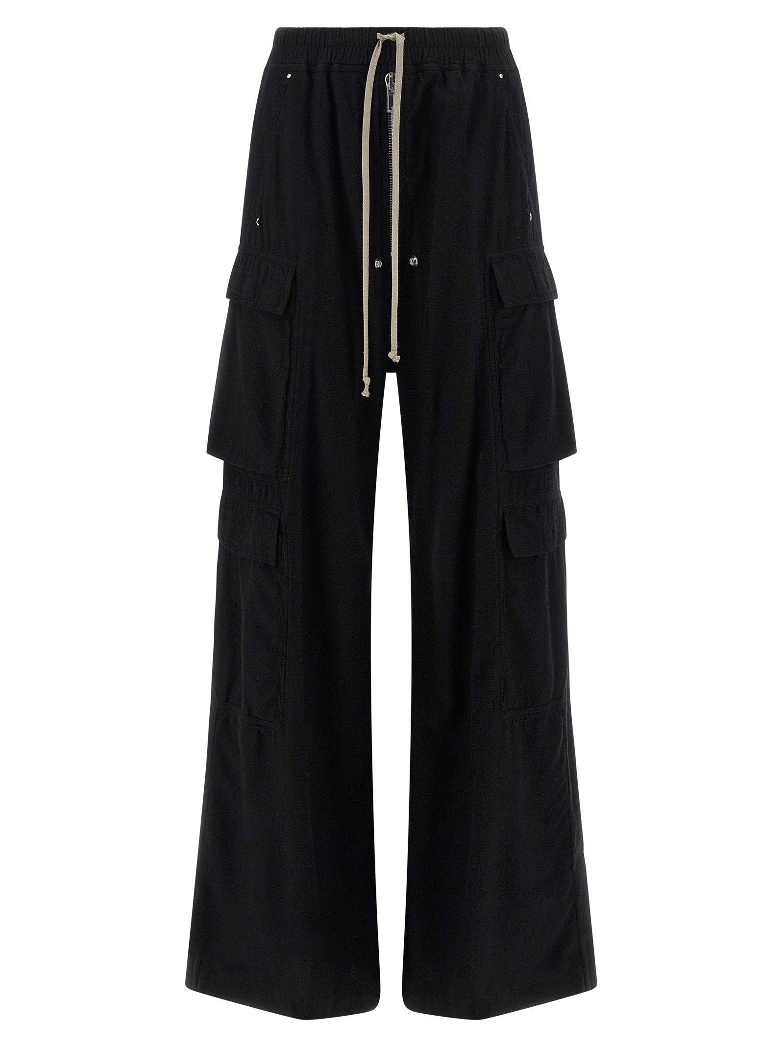 Double Cargo Wide-Leg Cargo Pants — Black