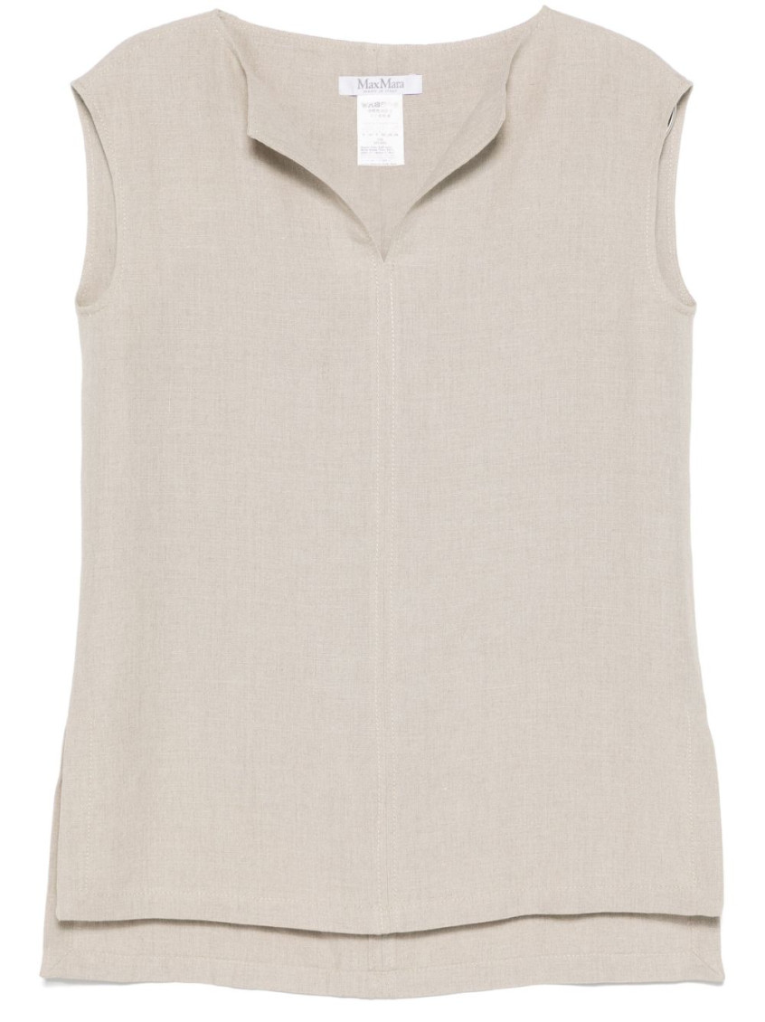 Beige Colimbo Sleeveless Top