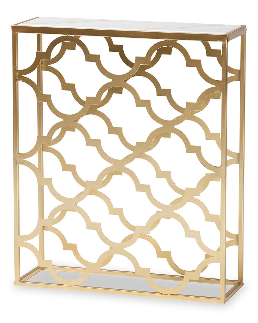 Calanthe Console Table With Marble Tabletop