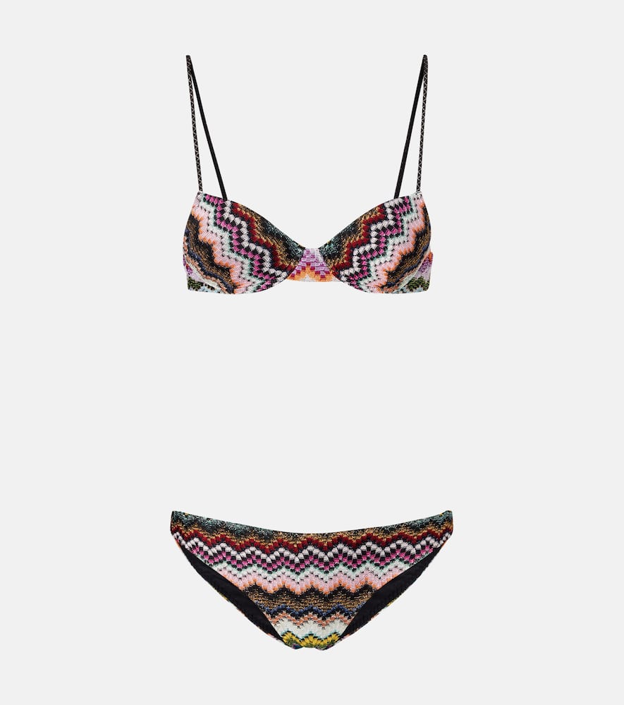 Zig Zag lamé bikini