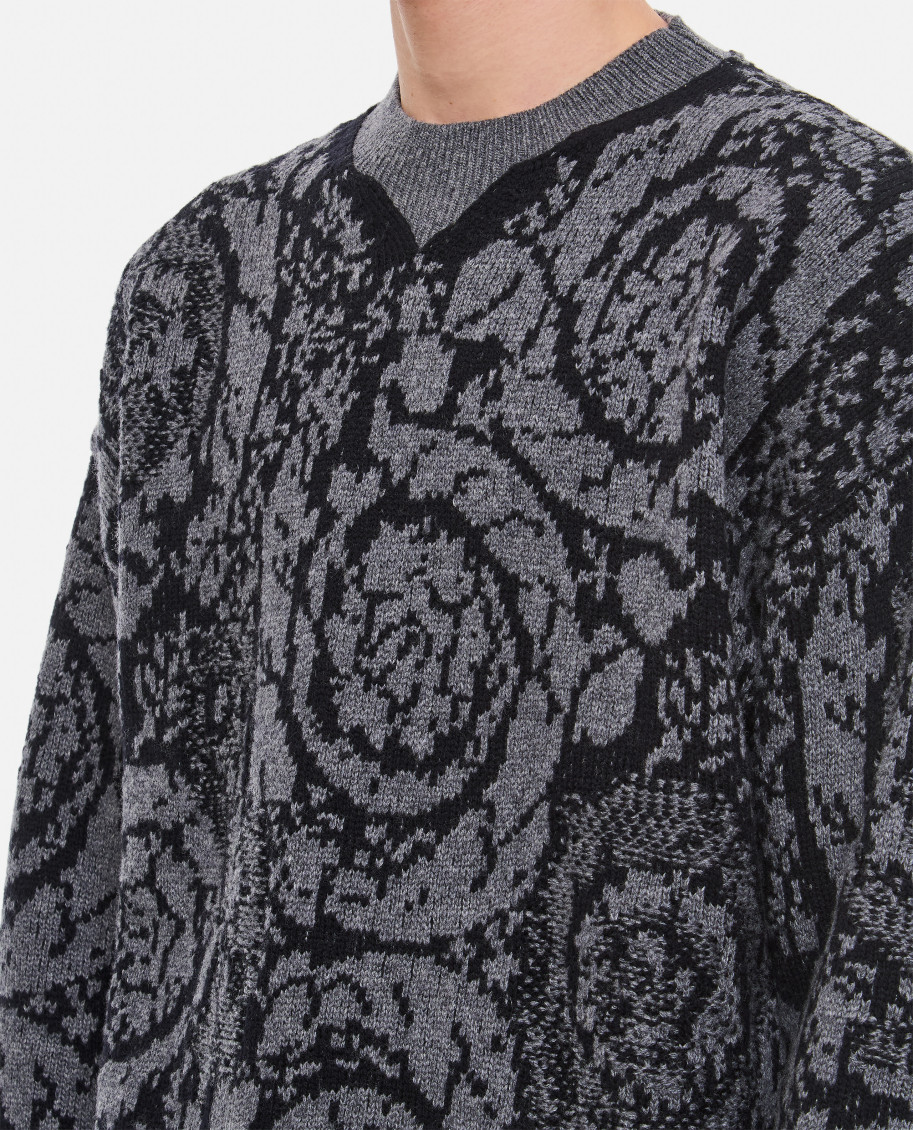Barocco-intarsia Crewneck Jumper