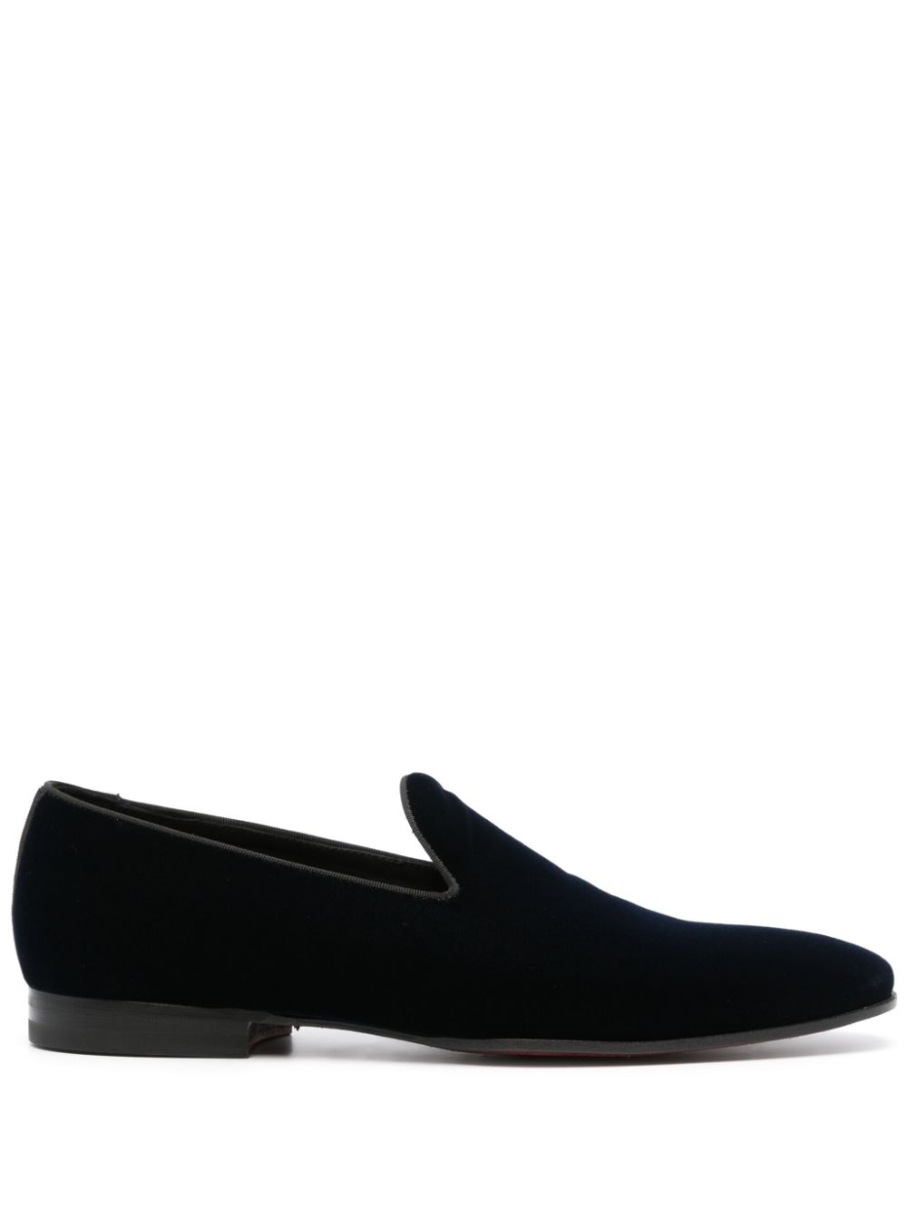 Slip-on velvet loafers - Blue
