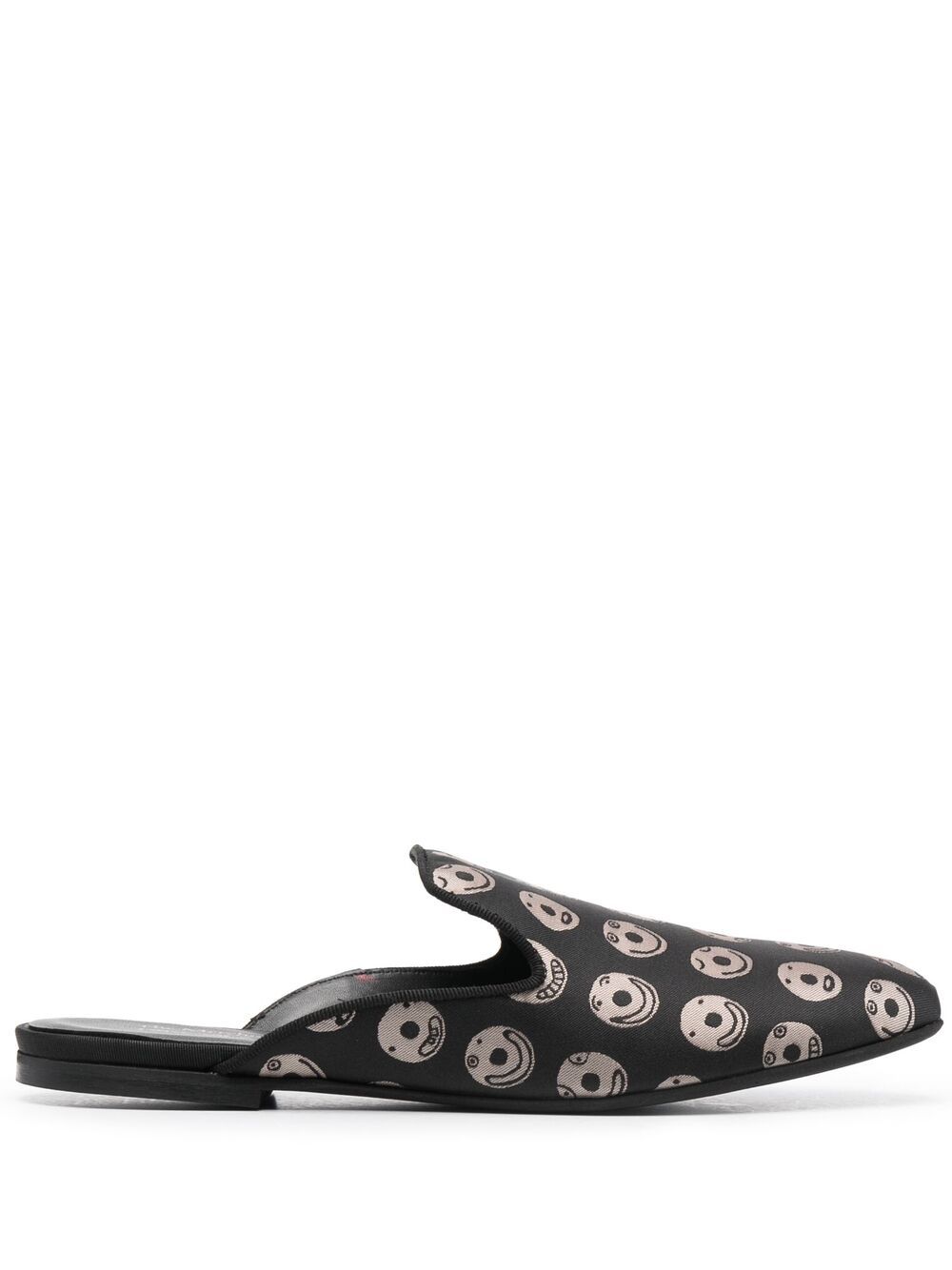 X The Merchant of Florence Emoji mules - Black