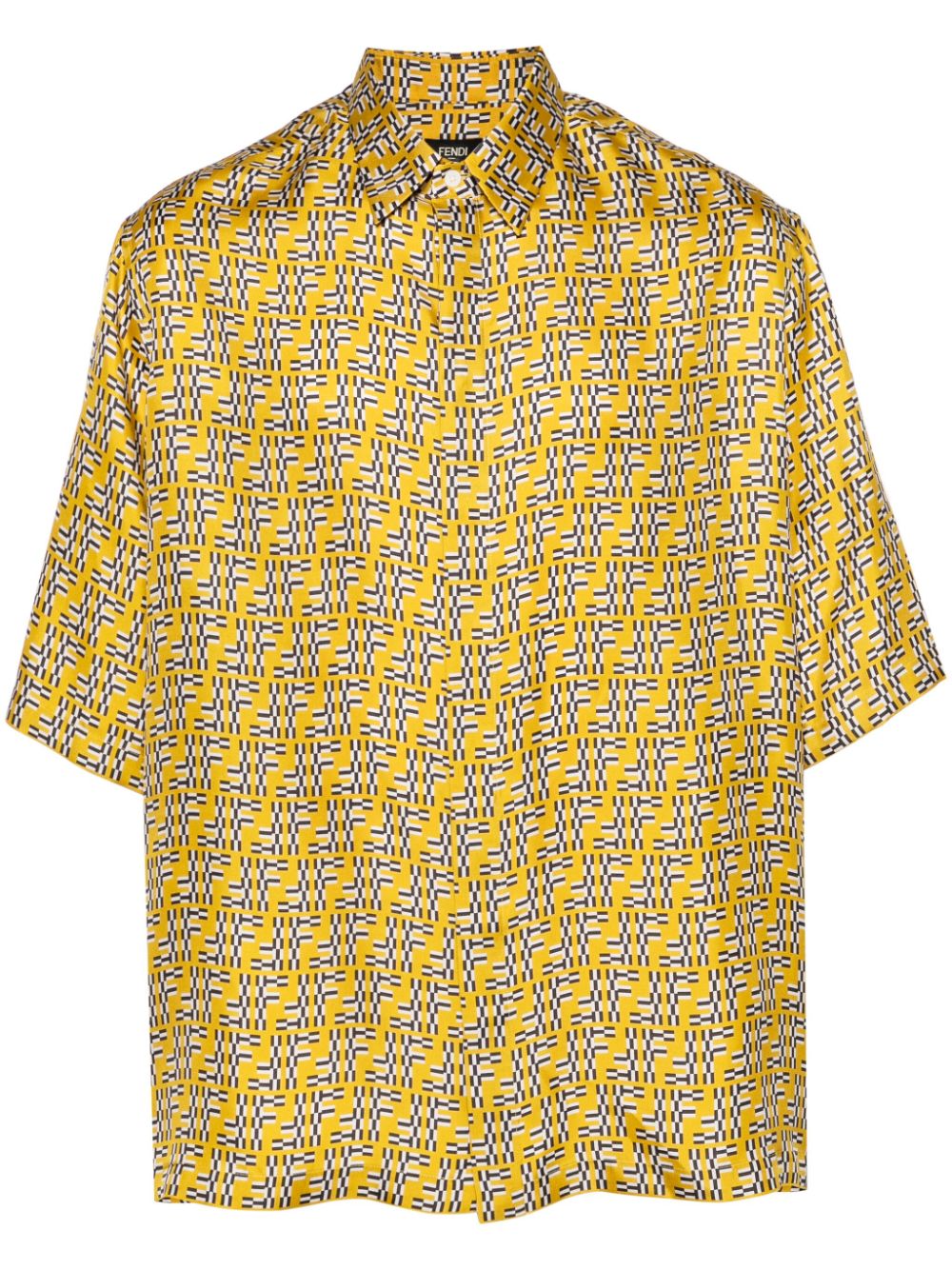FF Labyrinth silk shirt - Yellow