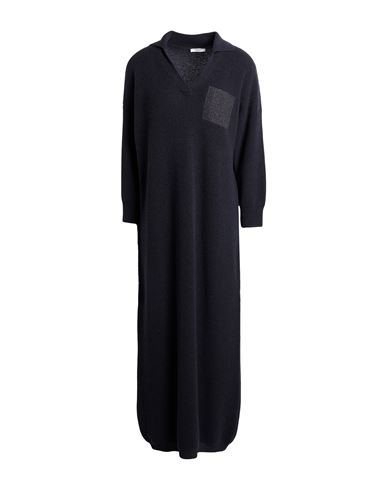 Woman Midi dress Midnight blue Size 10 Virgin Wool, Silk, Cashmere