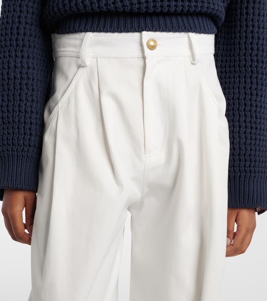 Cotton wide-leg pants