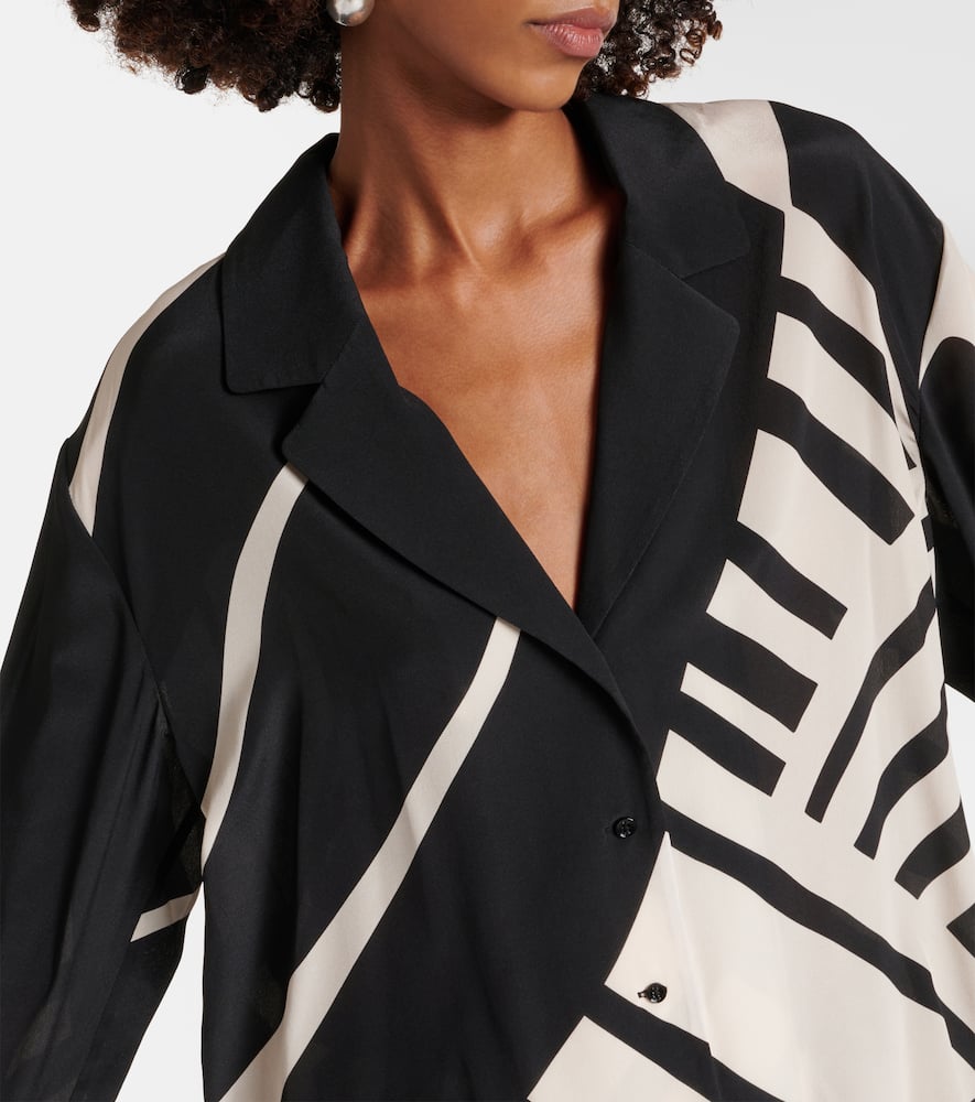 Printed silk shirt