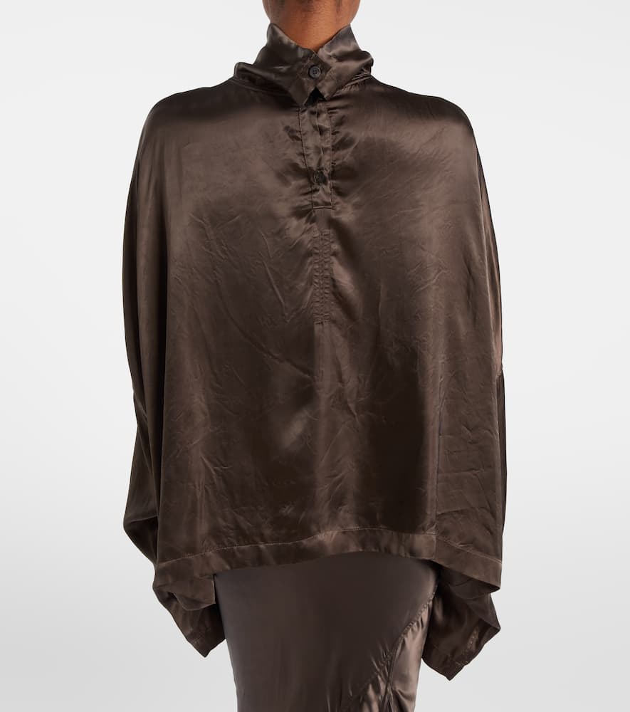 Jumbo Tabard asymmetric satin top