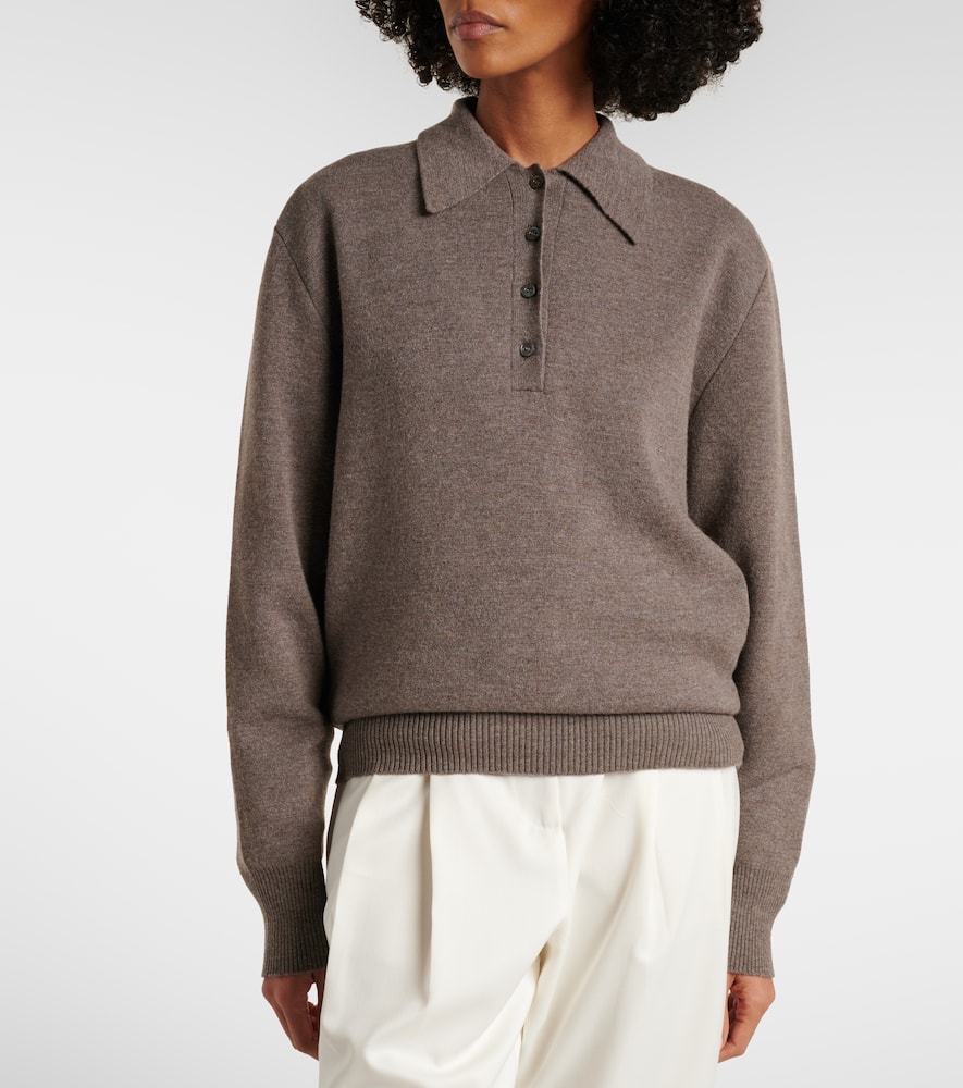 Róhe Wool and cashmere polo sweater