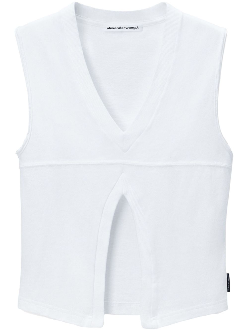 V-neck tank top - White