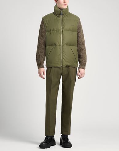 Man Vest Military green Size 0 Cotton, Elastane