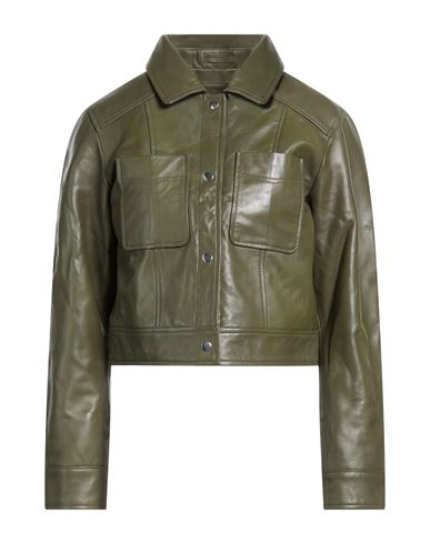 Woman Jacket Military green Size M Sheepskin