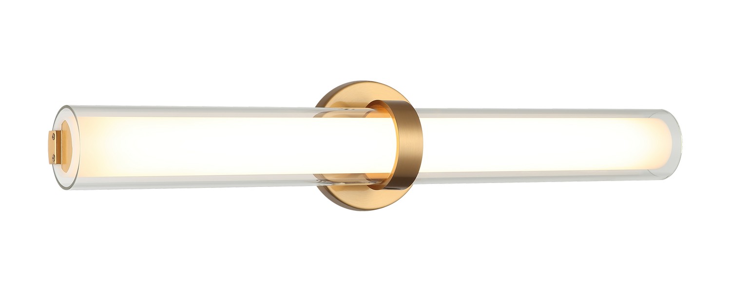 Aged Gold Brass LED Wall Sconce from the Satchie Collection