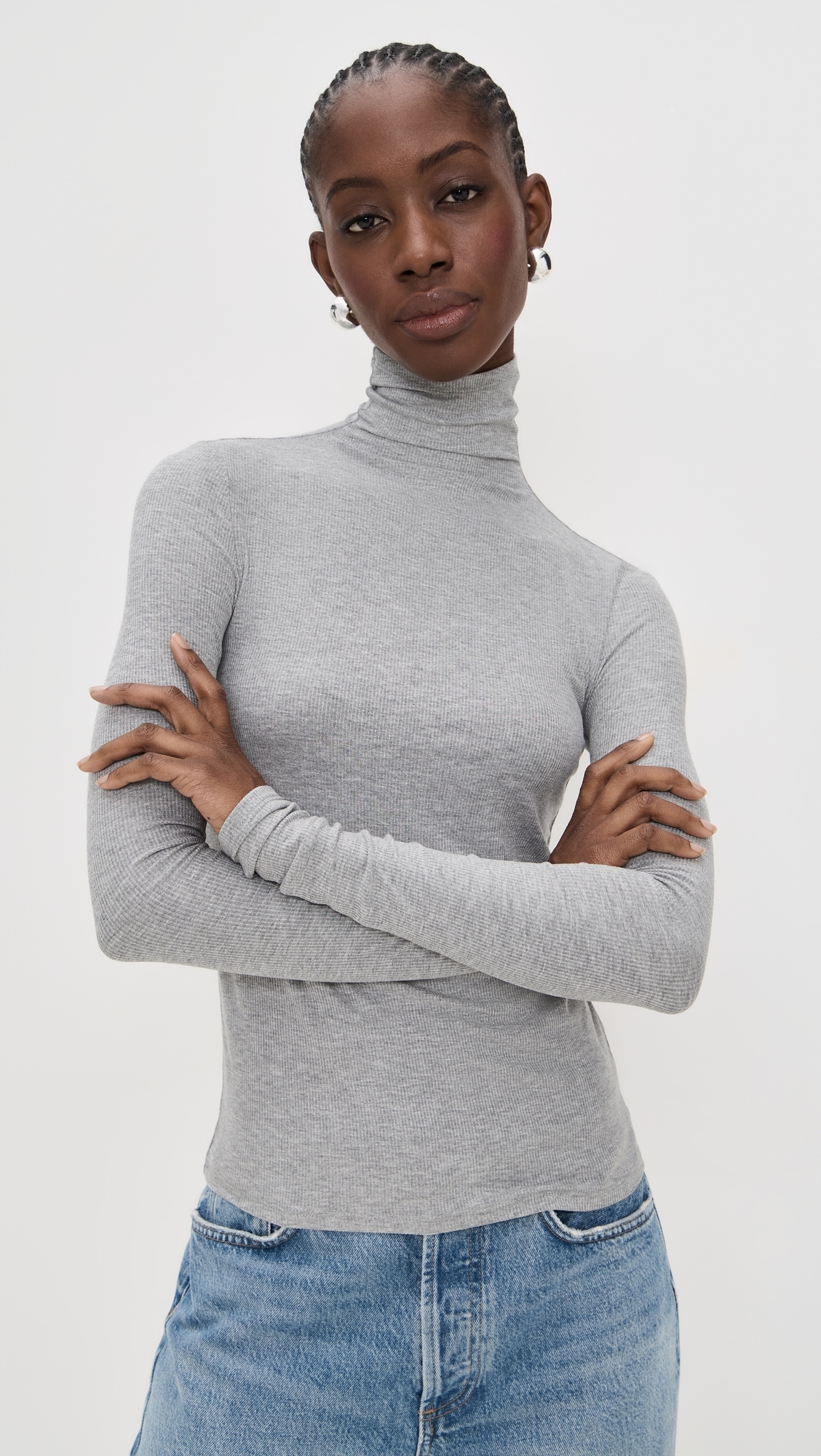 The Tony Long Sleeve Top Heather Grey