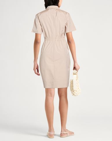 Woman Midi dress Beige Size 6 Cotton, Polyester