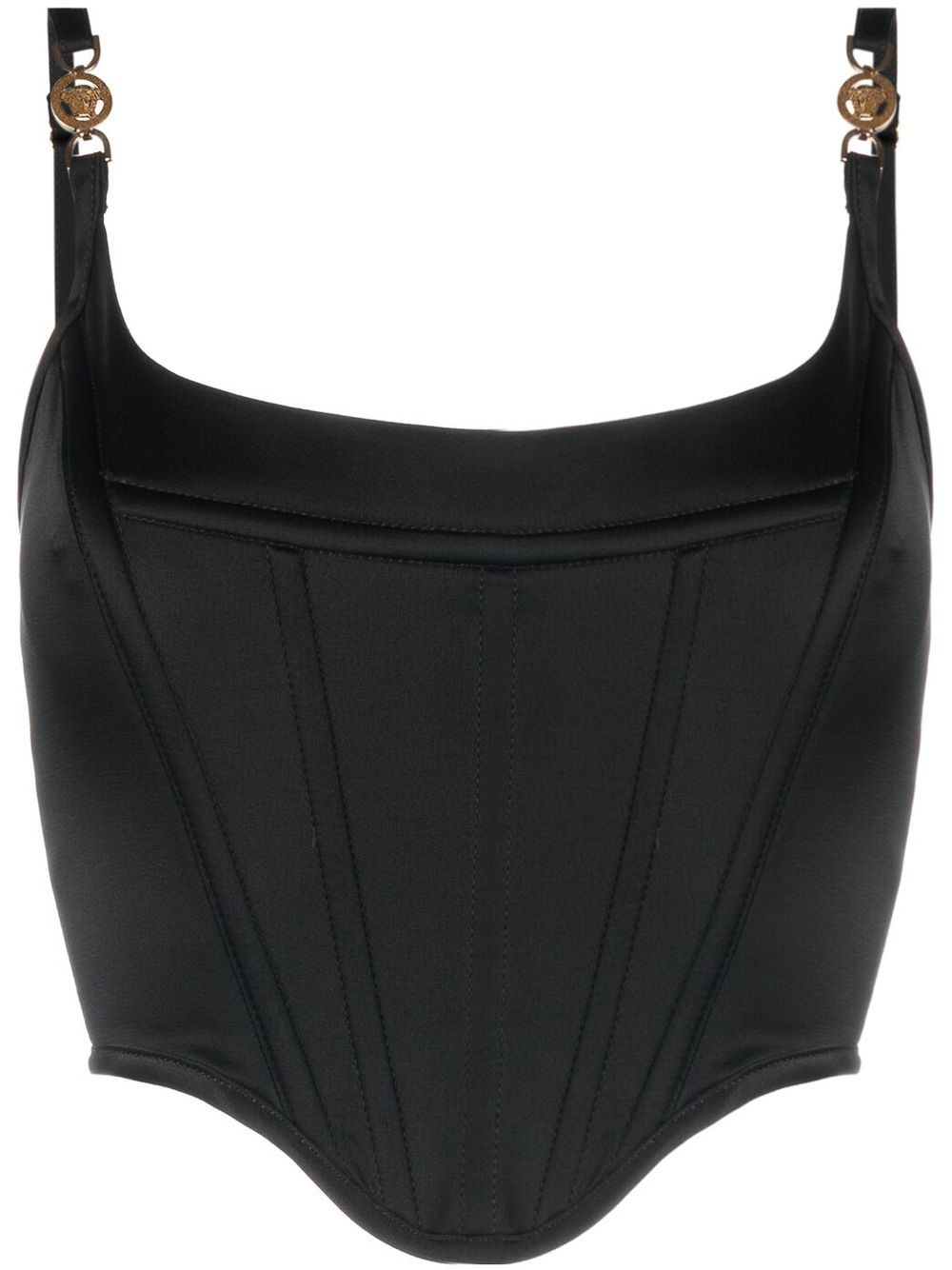 Medusa detail corset top - Black