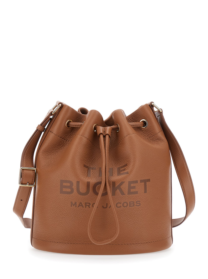 The Leather Shoulder bucket bag - Brown