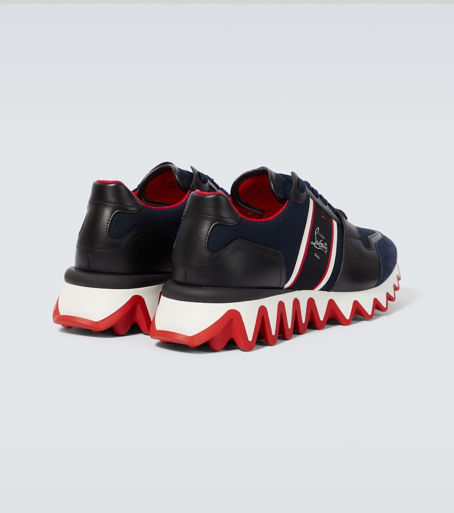 Christian Louboutin Nastroshark leather and canvas sneakers