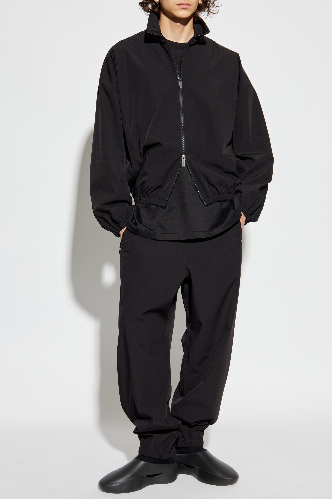 Jacket With Stand-up Collar, Men's, Black