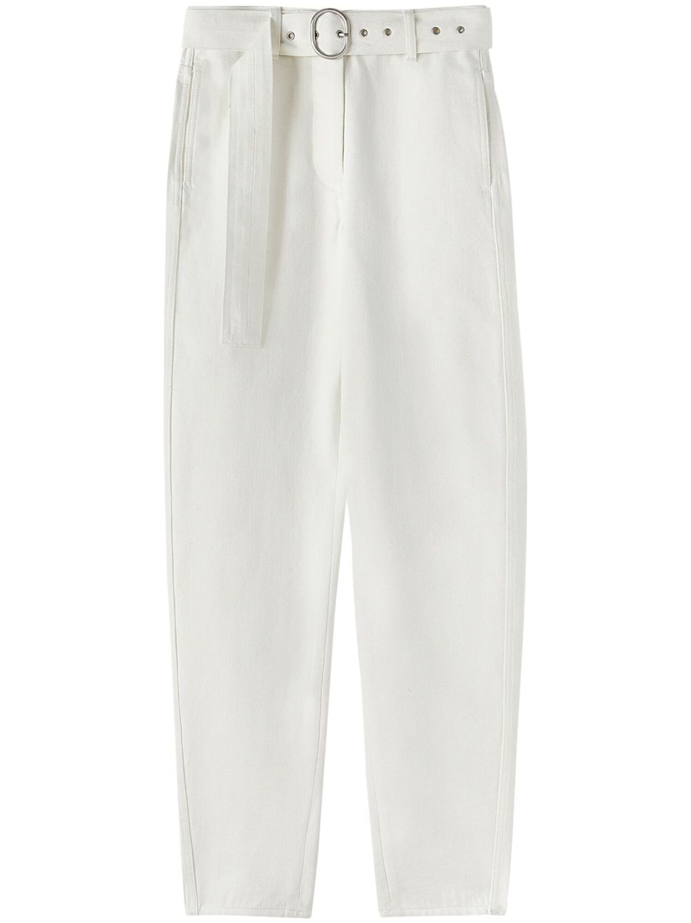 High-waisted wide-leg jeans - White