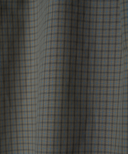 DEV:10 Layered Sleeve Check Shirt_Beige