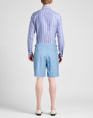 By Slowear Man Shorts & Bermuda Shorts Slate blue Size 38 Linen