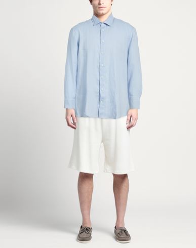 Man Shirt Light blue Size S Linen
