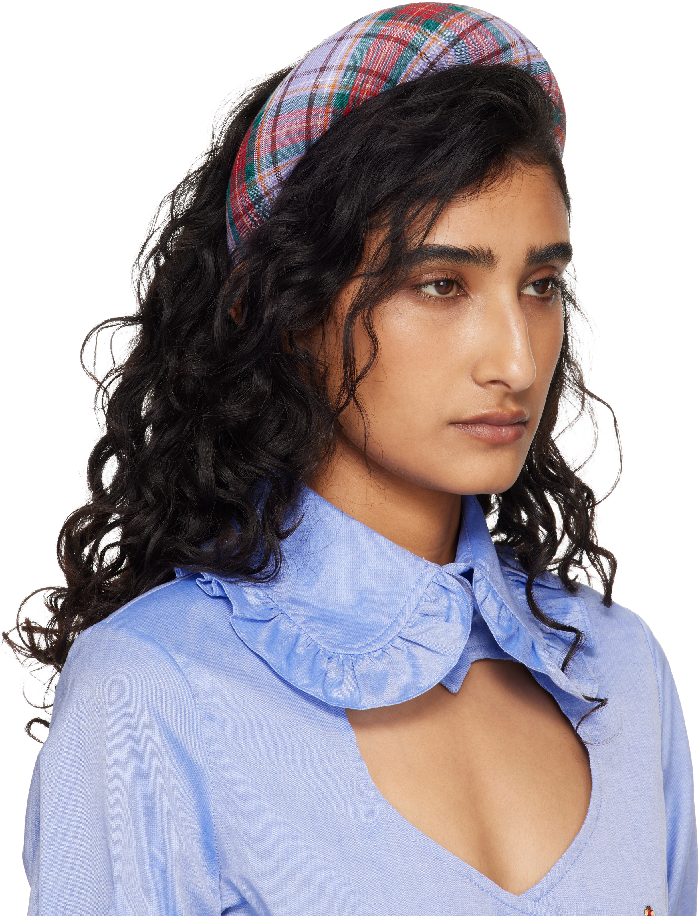 Purple & Red Louth Tartan Large Headband