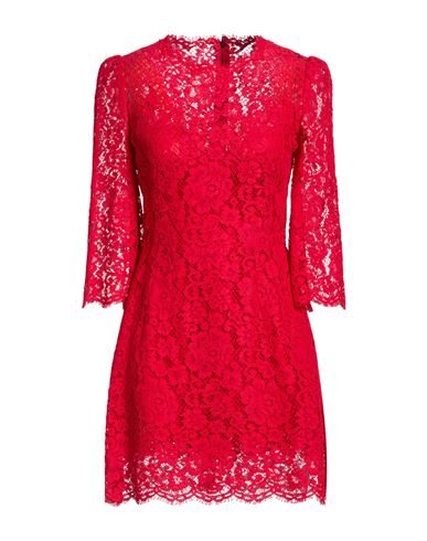 Woman Mini dress Red Size 2 Polyamide, Cotton, Viscose