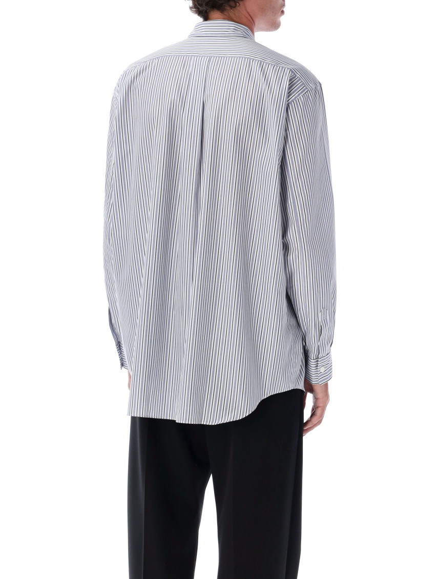 Blue Cotton Striped Shirt