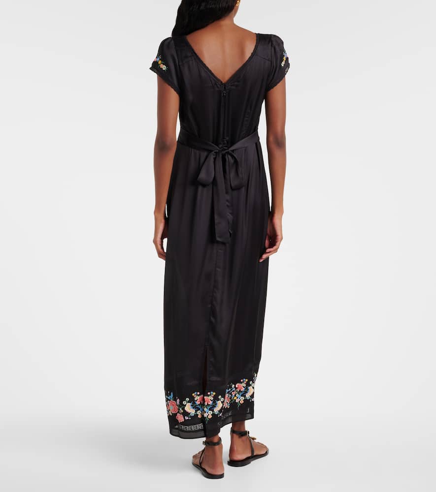 Carey floral satin maxi dress