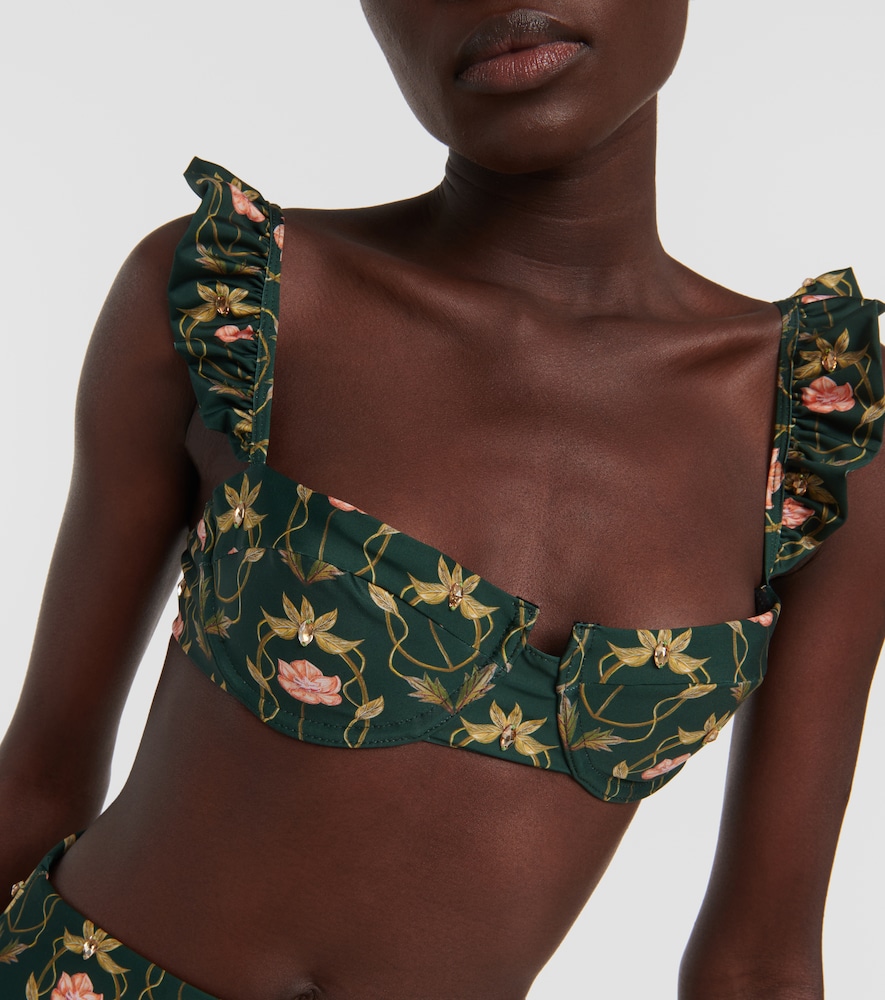 Kiwi Esoterico floral bikini top