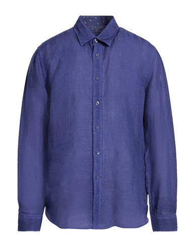 Man Shirt Dark purple Size 3XL Linen