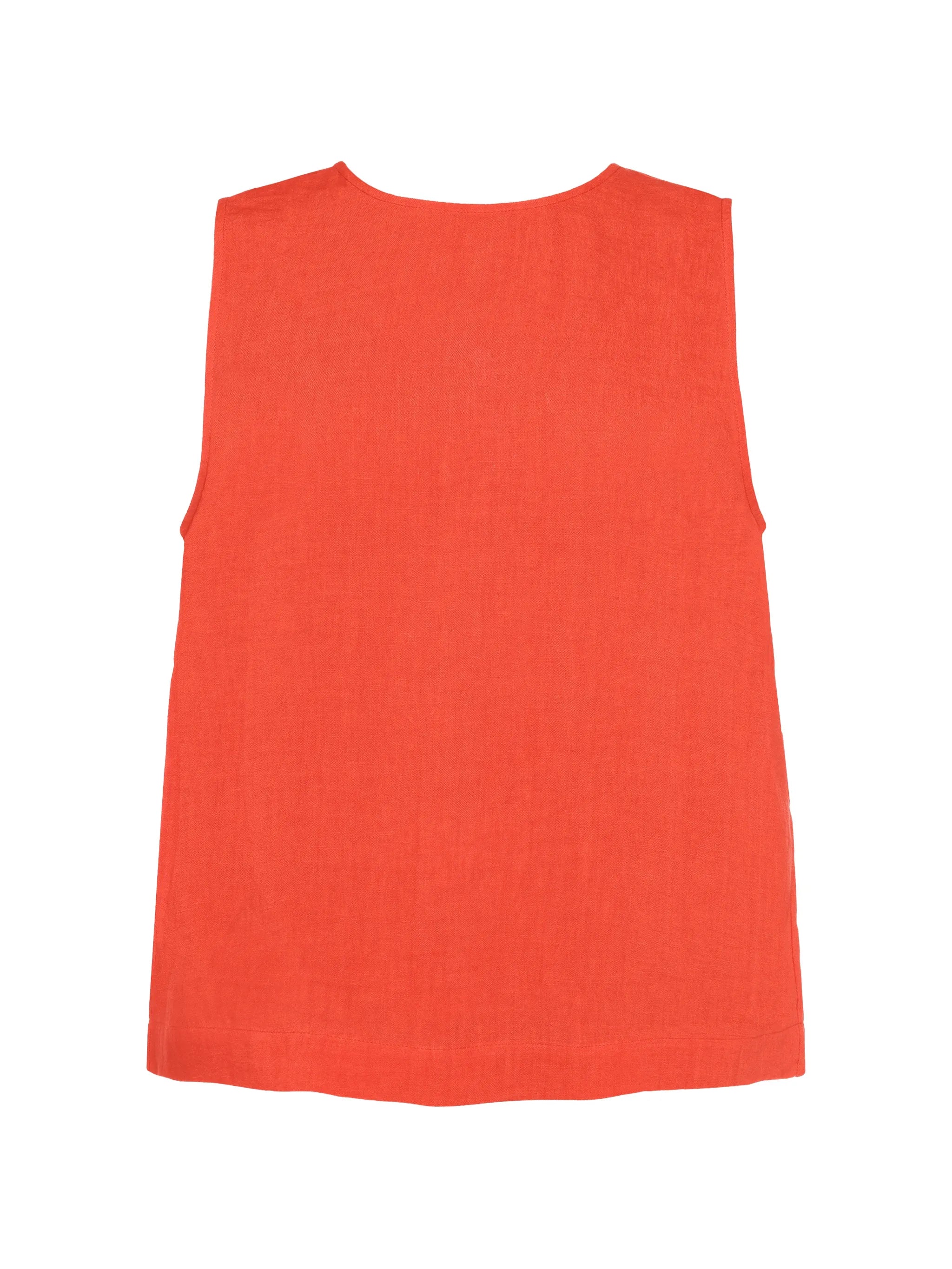 Linen Tank Top — Orange