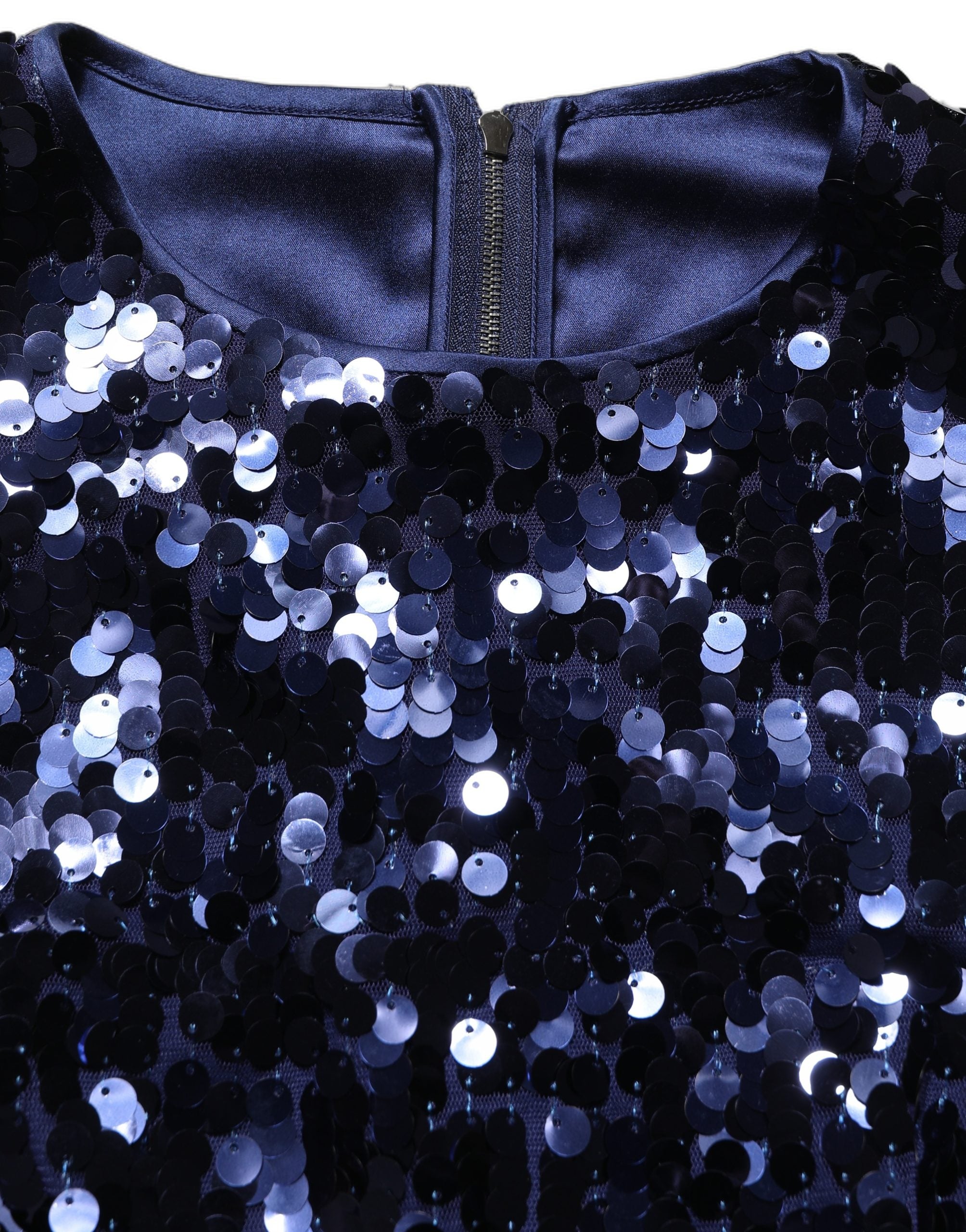 Sequined Tank Top — Blue