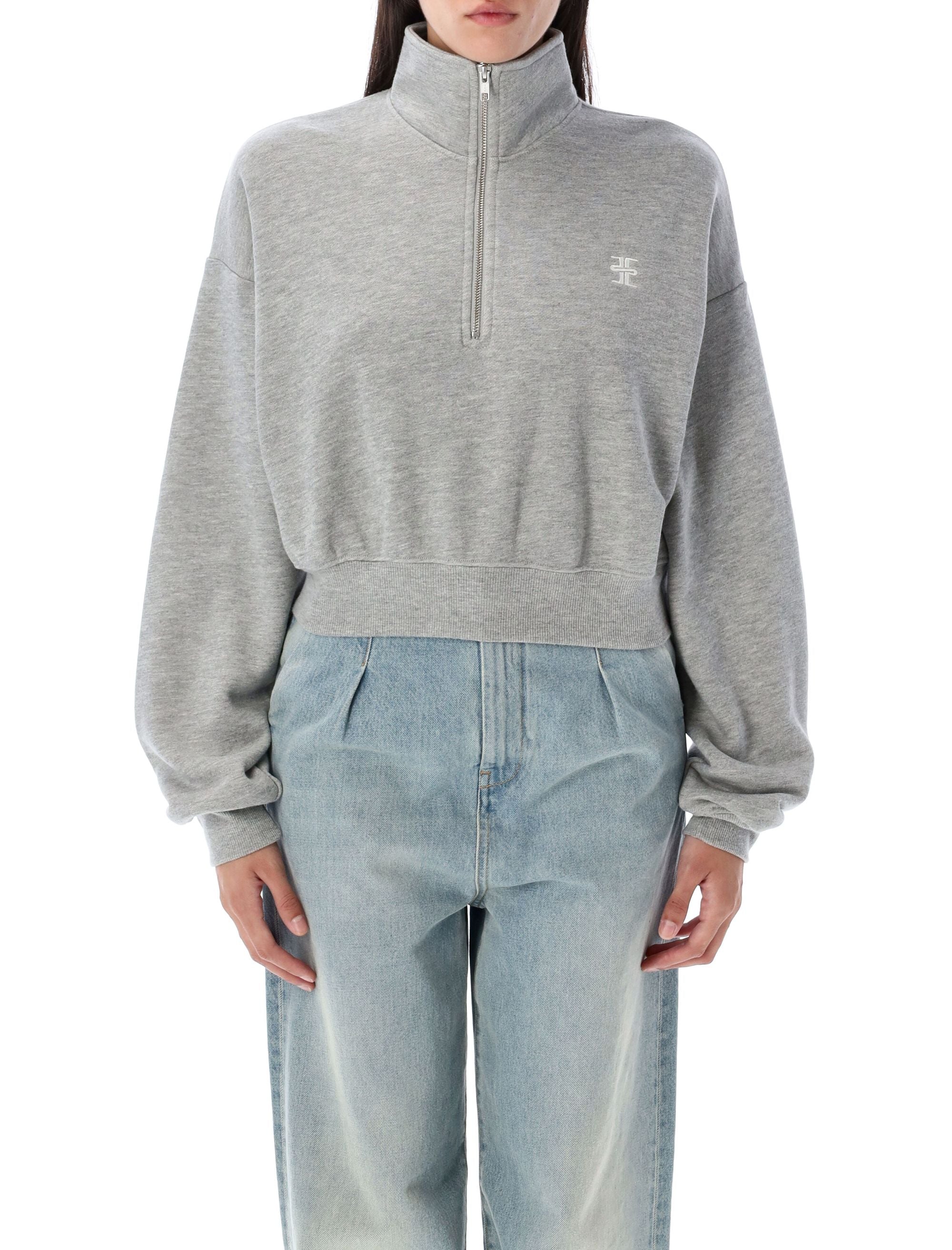 Cropped Half-zip Sweatshirt French Terry
