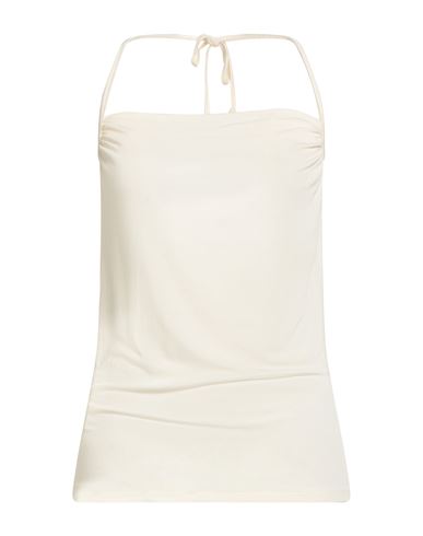 Woman Top Ivory Size L Viscose, Elastane