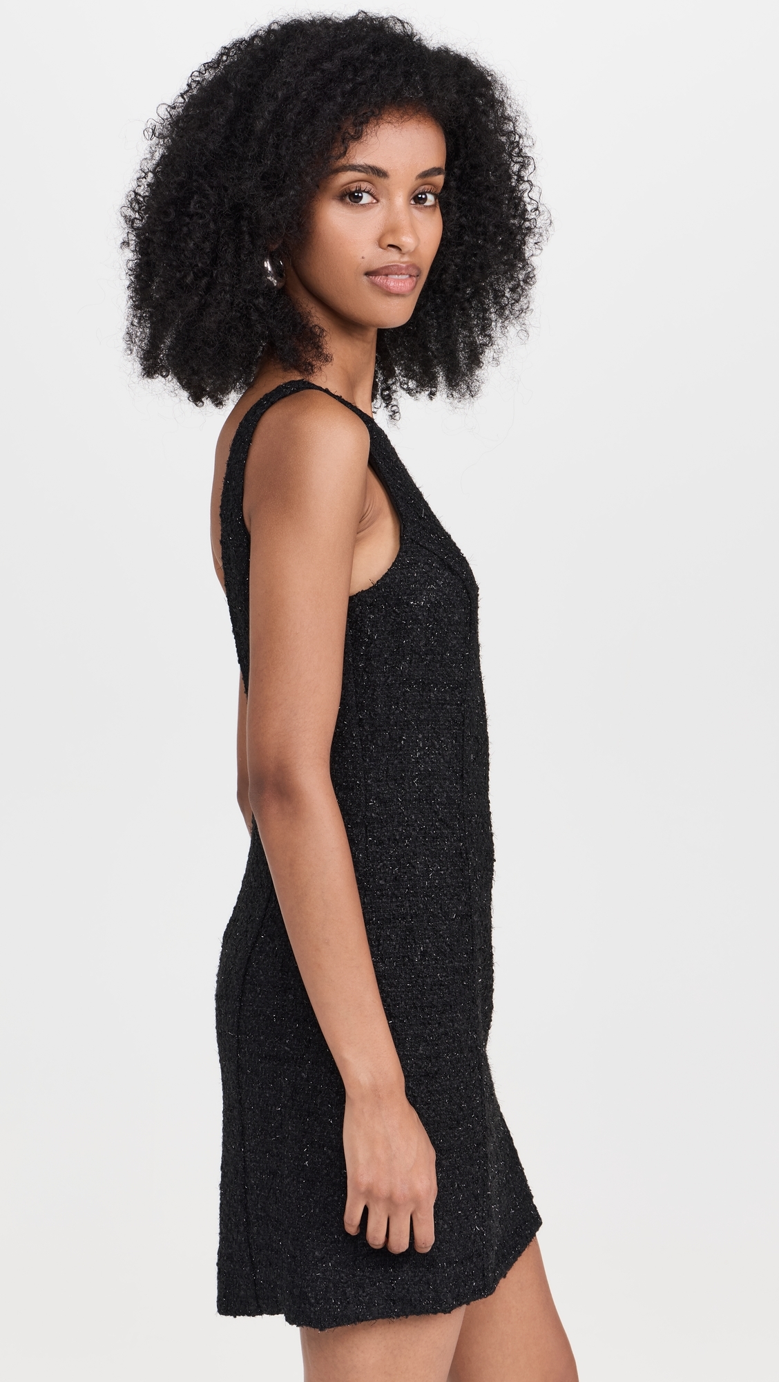 Scooped Back Mini Dress Black