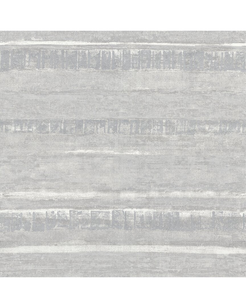 Brewster A-Street Prints Rakasa Silver Distressed Stripe Wallpaper