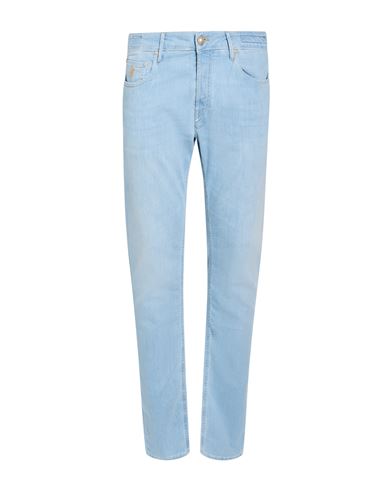 Man Jeans Blue Size 32 Cotton, Elastomultiester, Elastane