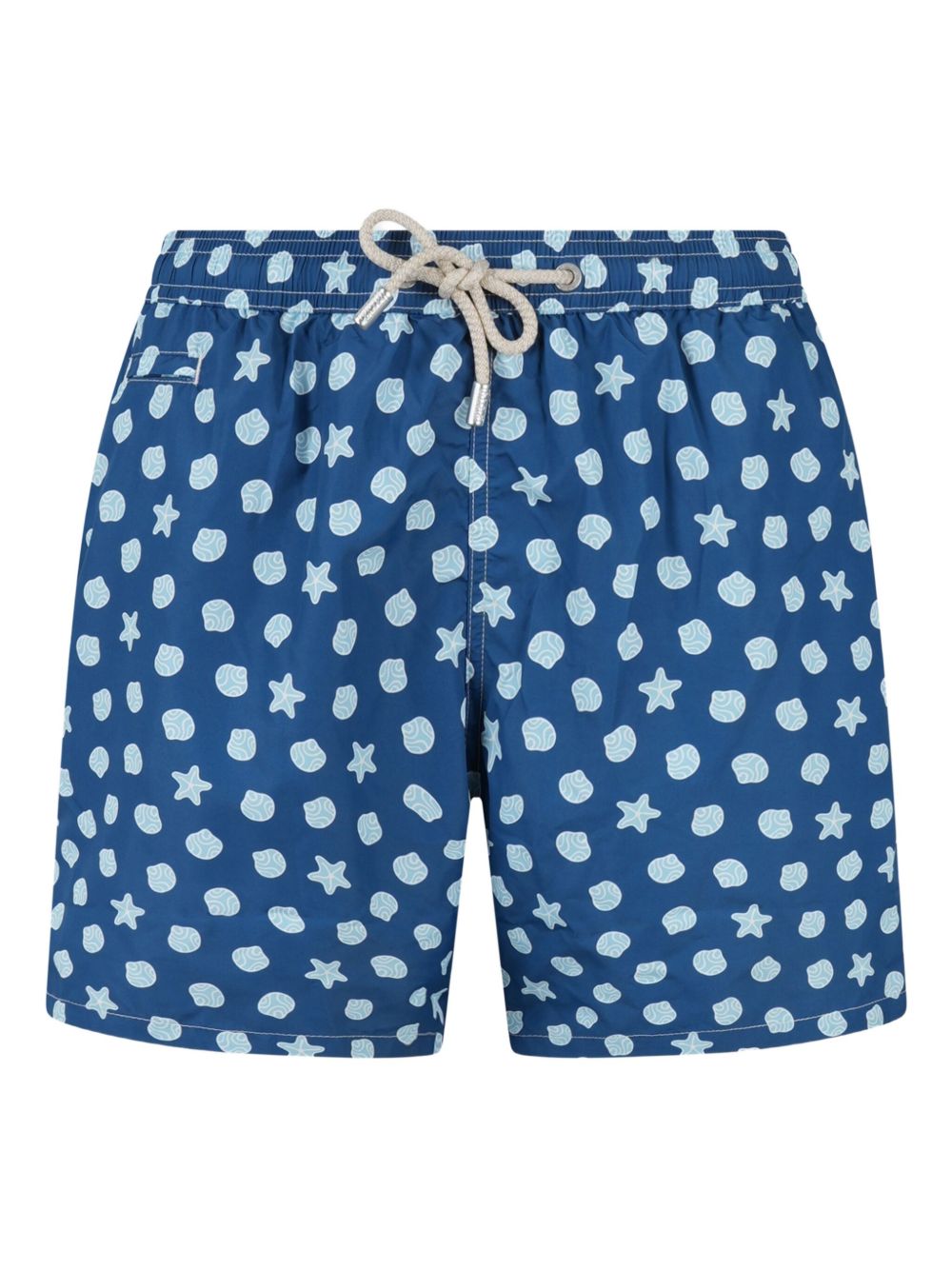 Sea-patterned swim shorts - Blue