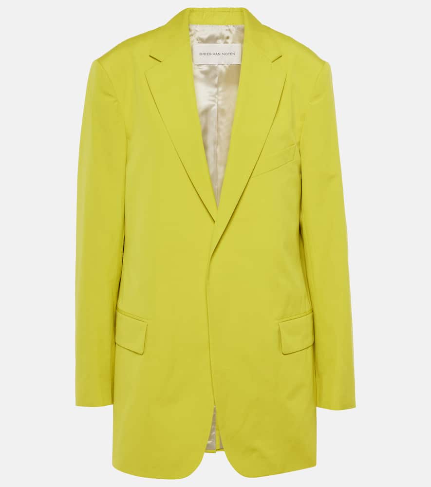 Oversized cotton poplin blazer